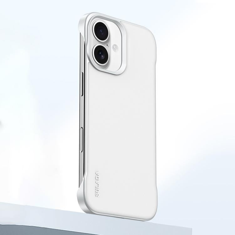 For iPhone 16 Plus SULADA Skin Feel Liquid Leather Shockproof Phone Case(White) - iPhone 16 Plus Cases by SULADA | Online Shopping UK | buy2fix