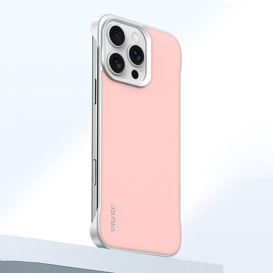 For iPhone 16 Pro SULADA Skin Feel Liquid Leather Shockproof Phone Case(Pink) - iPhone 16 Pro Cases by SULADA | Online Shopping UK | buy2fix