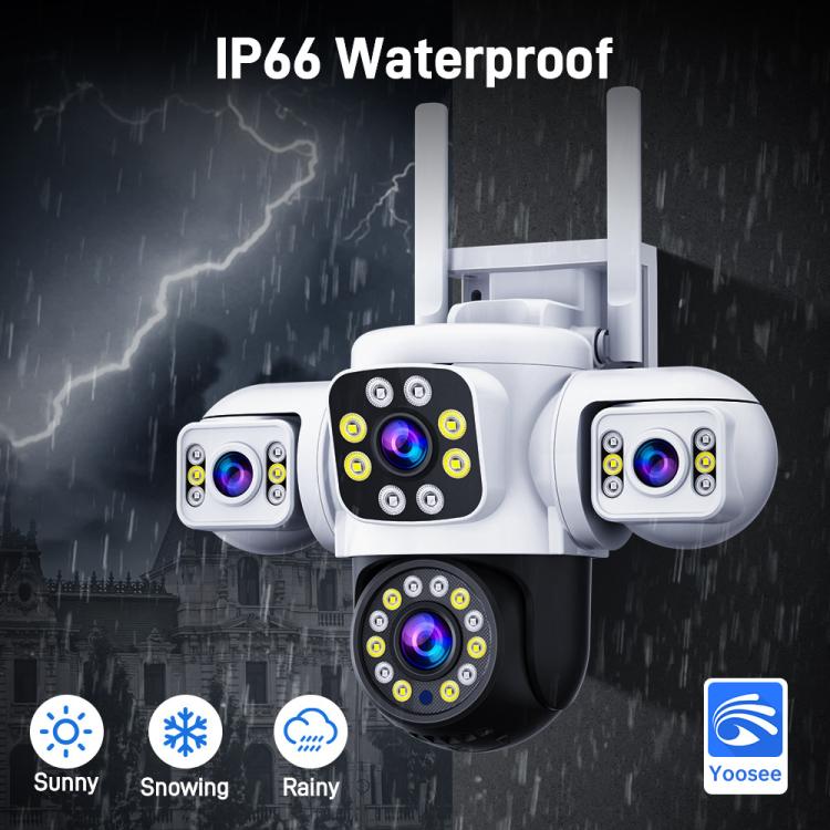 2MP HD 360 Degree Panorama 3 Lens IP66 Waterproof Wireless WiFi Camera, Memory:15 Days Memory Card(EU Plug) - Wireless Camera by buy2fix | Online Shopping UK | buy2fix