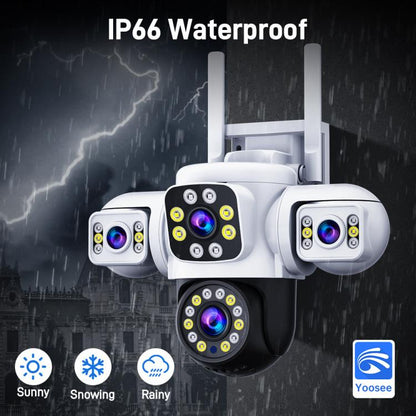 2MP HD 360 Degree Panorama 3 Lens IP66 Waterproof Wireless WiFi Camera, Memory:30 Days Memory Card(US Plug) - Wireless Camera by buy2fix | Online Shopping UK | buy2fix