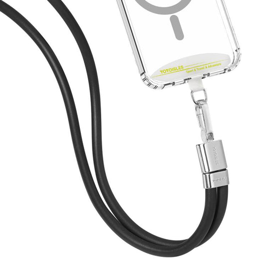 YOYOISLES Air Vogue Crossbody Phone Lanyard(Black Silver) - Lanyards & Wrist Straps by YOYOISLES | Online Shopping UK | buy2fix