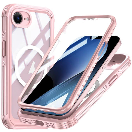 For iPhone 17e / 16e RedPepper Tempered Glass MagSafe Phone Case(Pink)