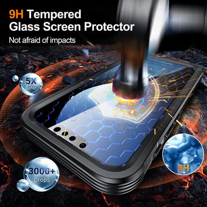 For iPhone 16e RedPepper Tempered Glass MagSafe Phone Case(Black) - iPhone 16e Cases by RedPepper | Online Shopping UK | buy2fix