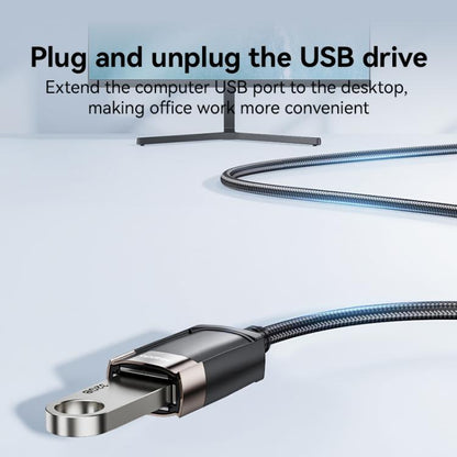Yesido GS26 480Mbps High Speed USB2.0 Extension Cable, Length: 1.5m(Black) - USB Cable by Yesido | Online Shopping UK | buy2fix