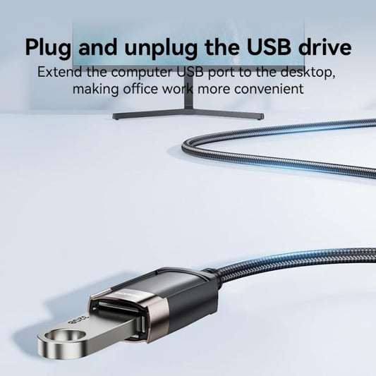 Yesido GS26 480Mbps High Speed USB2.0 Extension Cable, Length: 1.5m(Black) - USB Cable by Yesido | Online Shopping UK | buy2fix