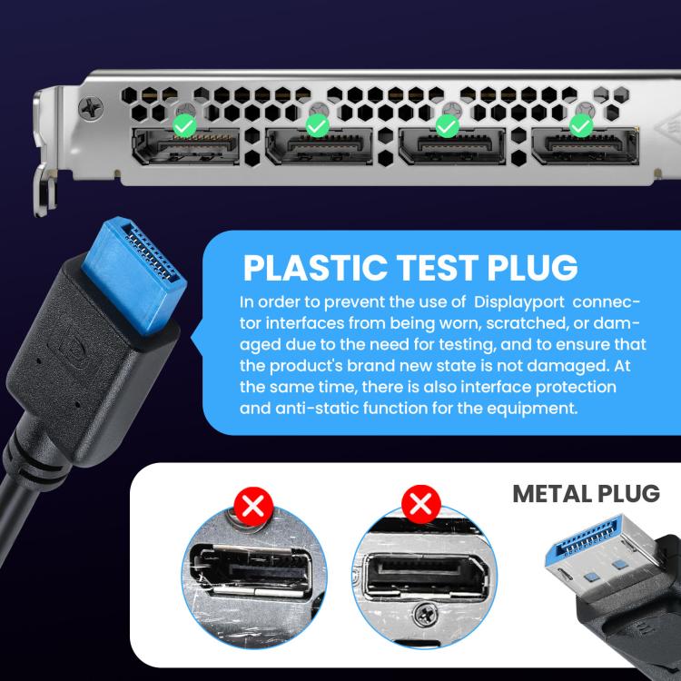 DisplayPort 8K DP1.4 Male to Female Connection Cable for Device Testing, Length:0.3m -  by buy2fix | Online Shopping UK | buy2fix
