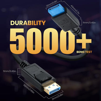 DisplayPort 8K DP1.4 Male to Female Connection Cable for Device Testing, Length:1m -  by buy2fix | Online Shopping UK | buy2fix