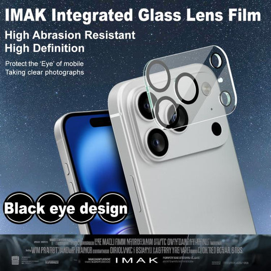 For iPhone 17 Pro IMAK High Definition Integrated Rear Camera Glass Lens Film, Black Eye Design - iPhone 17 Pro Tempered Glass by imak | Online Shopping UK | buy2fix