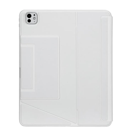 For iPad Air 13 2025 / 2024 / iPad Pro 12.9 Holder Floating Detachable Backlight Keyboard Tablet Leather Case with Touchpad(White) - For iPad Air by buy2fix | Online Shopping UK | buy2fix