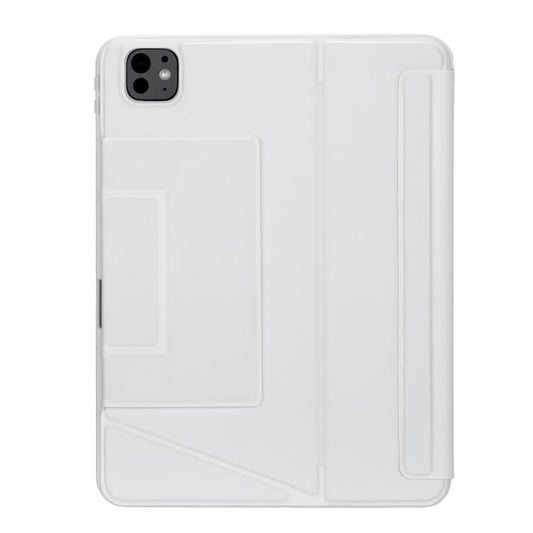 For iPad Pro 11 2024 Holder Floating Detachable Backlight Keyboard Tablet Leather Case with Touchpad(White) - For iPad Pro by buy2fix | Online Shopping UK | buy2fix