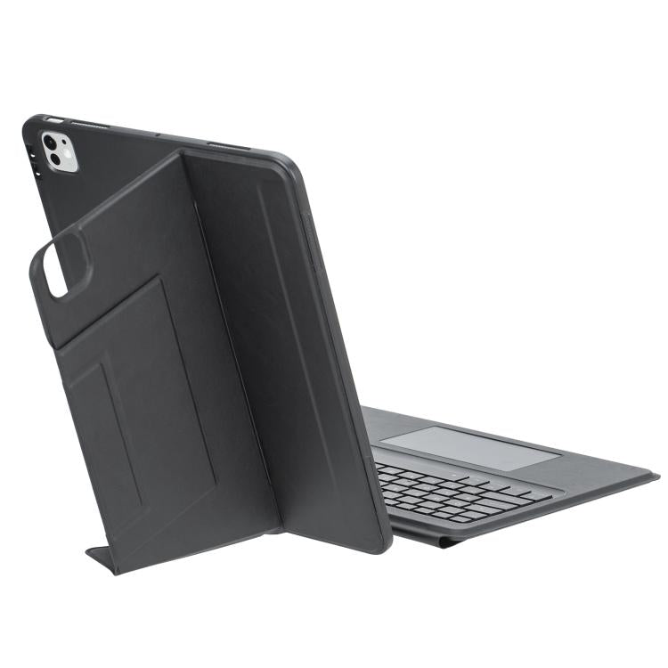 For iPad Pro 13 2024 Holder Floating Detachable Backlight Keyboard Tablet Leather Case with Touchpad(Black) - For iPad Pro by buy2fix | Online Shopping UK | buy2fix