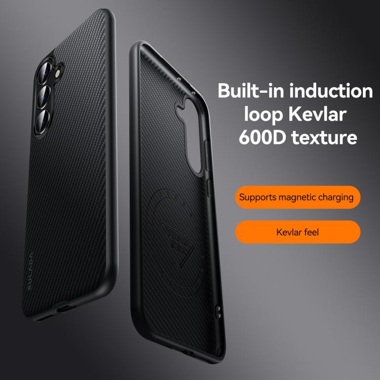 For Samsung Galaxy S25+ 5G SULADA 600D Kevlar Texture PC Shockproof Phone Case(Brown) - Galaxy S25+ 5G Cases by SULADA | Online Shopping UK | buy2fix