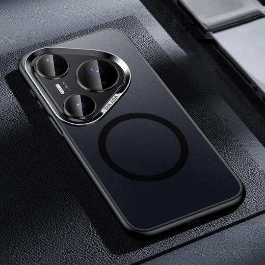 For Huawei Pura 80 Pro 5G SULADA Light Sand MagSafe Magnetic PC Hybrid TPU Phone Case(Black)