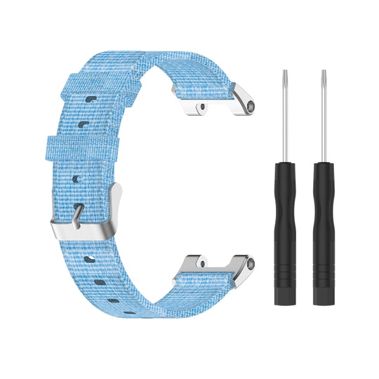 For Huami Amazfit T-Rex  A1918 Nylon Canvas Replacement Strap with Screwdriver(Light Blue)