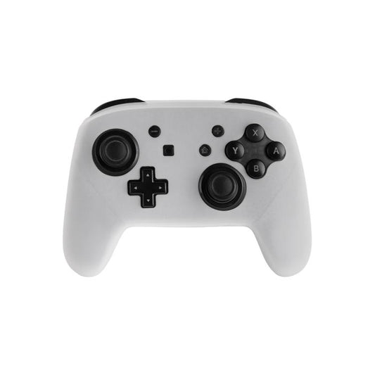 For Nintendo Switch Pro Game Handle Solid Color Silicone Protective Cover(Transparent) - Cases by buy2fix | Online Shopping UK | buy2fix