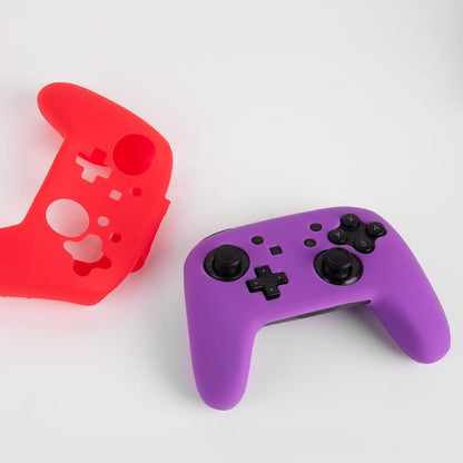 For Nintendo Switch Pro Game Handle Solid Color Silicone Protective Cover(Blue) - Cases by buy2fix | Online Shopping UK | buy2fix