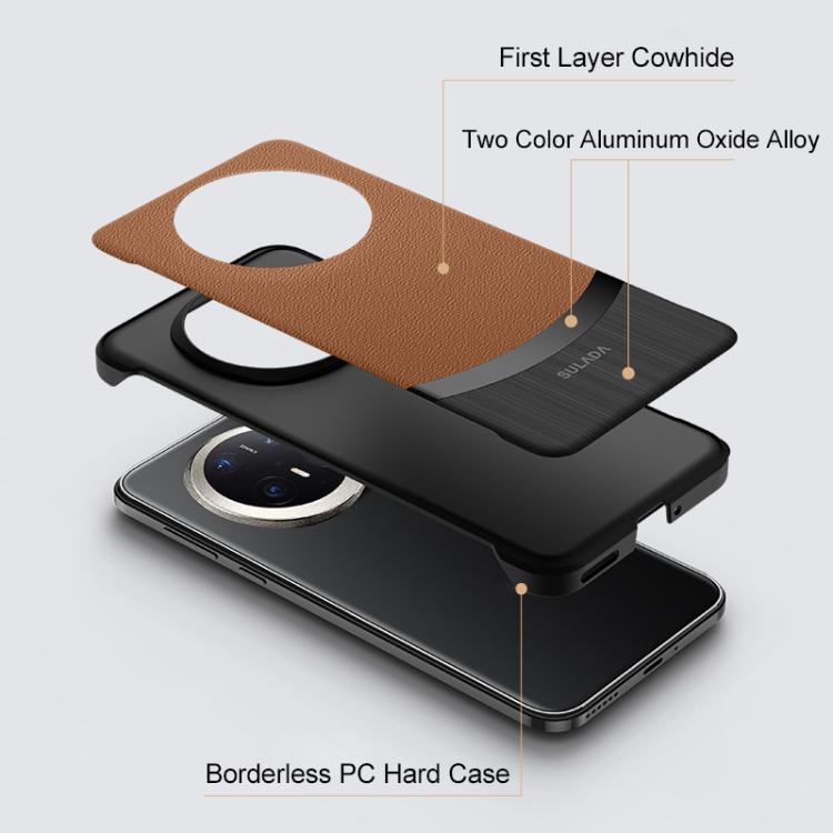 For Huawei Mate 70 SULADA Frameless Top Layer Cowhide Leather Hybrid PC Phone Case(White) - Huawei Cases by SULADA | Online Shopping UK | buy2fix