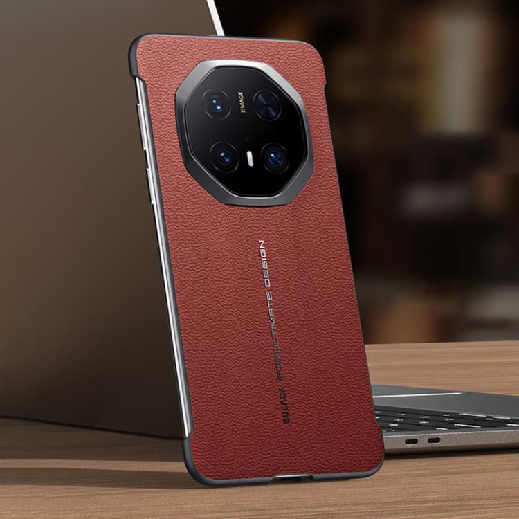 For Huawei Mate 70 RS Ultimate SULADA Frameless Top Layer Cowhide Leather Hybrid PC Phone Case(Red) - Huawei Cases by SULADA | Online Shopping UK | buy2fix