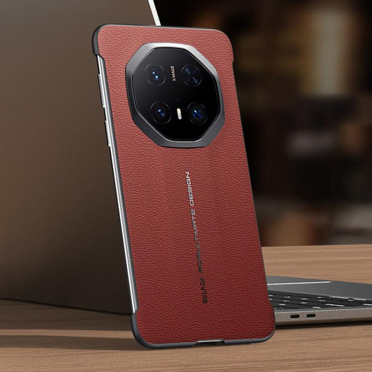 For Huawei Mate 70 RS Ultimate SULADA Frameless Top Layer Cowhide Leather Hybrid PC Phone Case(Red) - Huawei Cases by SULADA | Online Shopping UK | buy2fix