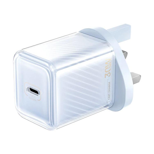 REMAX RP-U91 Jiltry Series 30W PD+QC Type-C GaN Multi-compatible Fast Charger, Plug:UK Plug(Purple)