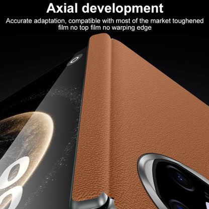 For Huawei Mate X6 SULADA Frameless Top Layer Cowhide Leather Hybrid PC Phone Case(Brown) - Huawei Cases by SULADA | Online Shopping UK | buy2fix