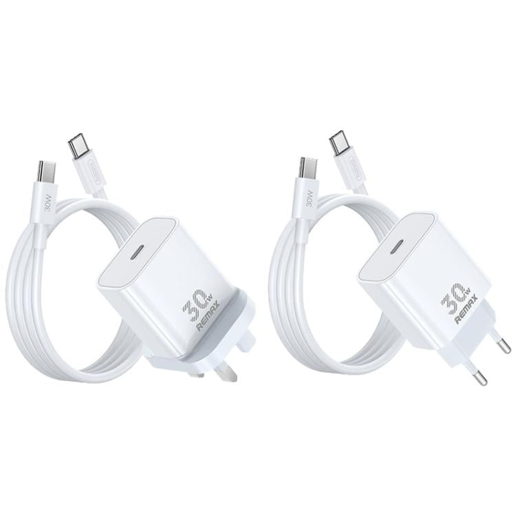 REMAX RP-U71 30W Type-C All-compatible GaN Charger with Data Cable, Plug:EU Plug(White) - USB Charger by REMAX | Online Shopping UK | buy2fix