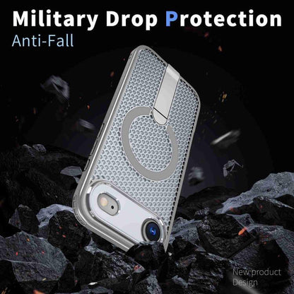 For iPhone Air Honeycomb Cooling MagSafe Holder Phone Case(Titanium Grey) - iPhone Air Cases by buy2fix | Online Shopping UK | buy2fix