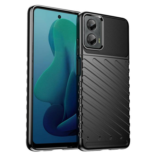 For Motorola Moto G 5G 2024 Thunderbolt Shockproof TPU Phone Case(Black)