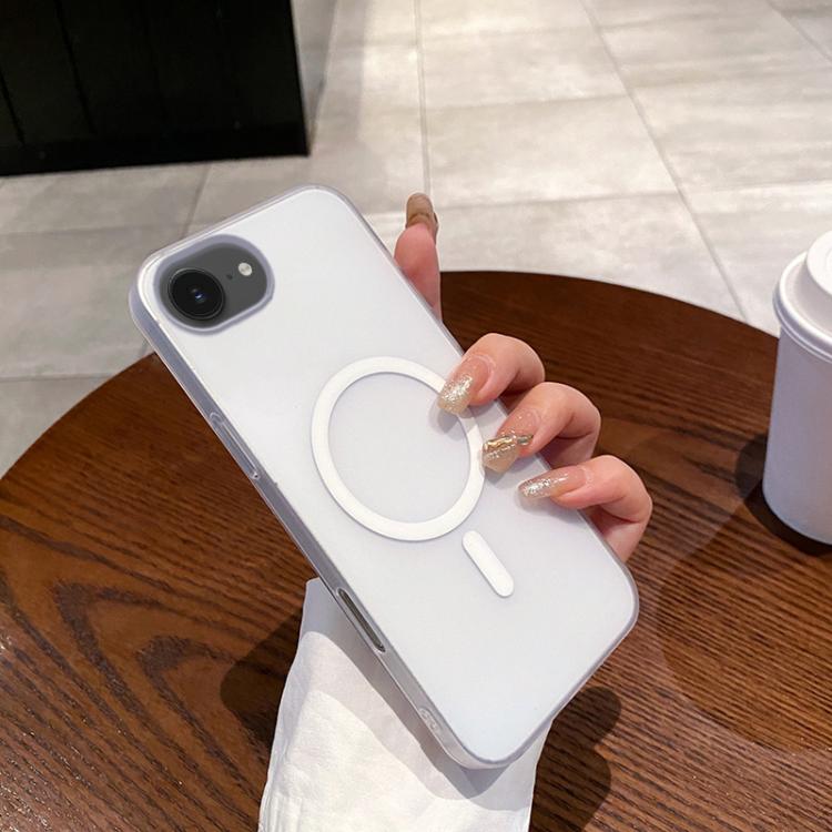 For iPhone 16e Ice Fog MagSafe PC Phone Case(White) - iPhone 16e Cases by buy2fix | Online Shopping UK | buy2fix