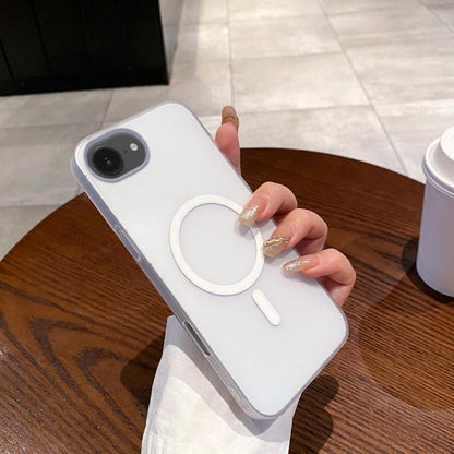 For iPhone 16e Ice Fog MagSafe PC Phone Case(White) - iPhone 16e Cases by buy2fix | Online Shopping UK | buy2fix