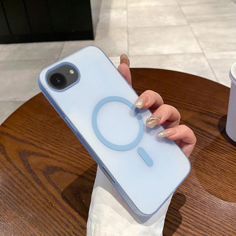 For iPhone 16e Ice Fog MagSafe PC Phone Case(Transparent Blue) - iPhone 16e Cases by buy2fix | Online Shopping UK | buy2fix