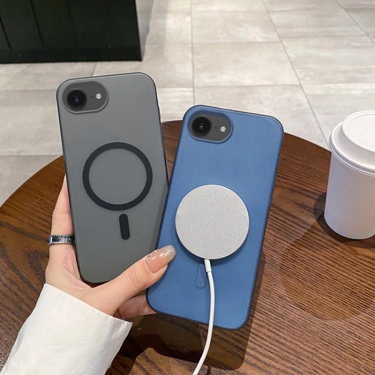 For iPhone 16e Ice Fog MagSafe PC Phone Case(Transparent Blue) - iPhone 16e Cases by buy2fix | Online Shopping UK | buy2fix