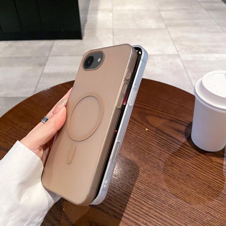 For iPhone 16e Ice Fog MagSafe PC Phone Case(Transparent Pink) - iPhone 16e Cases by buy2fix | Online Shopping UK | buy2fix