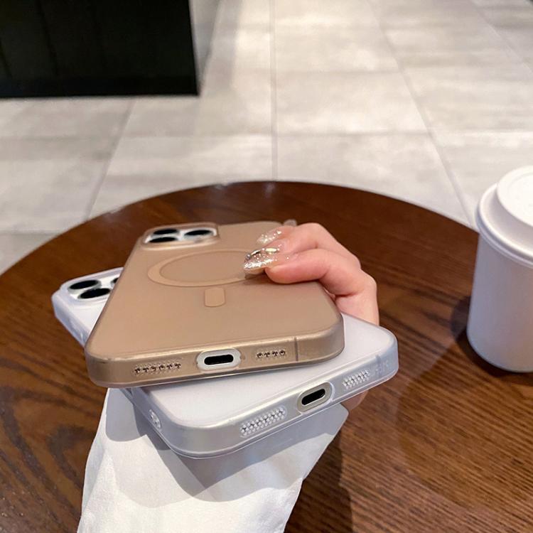 For iPhone 16e Ice Fog MagSafe PC Phone Case(Transparent Pink) - iPhone 16e Cases by buy2fix | Online Shopping UK | buy2fix