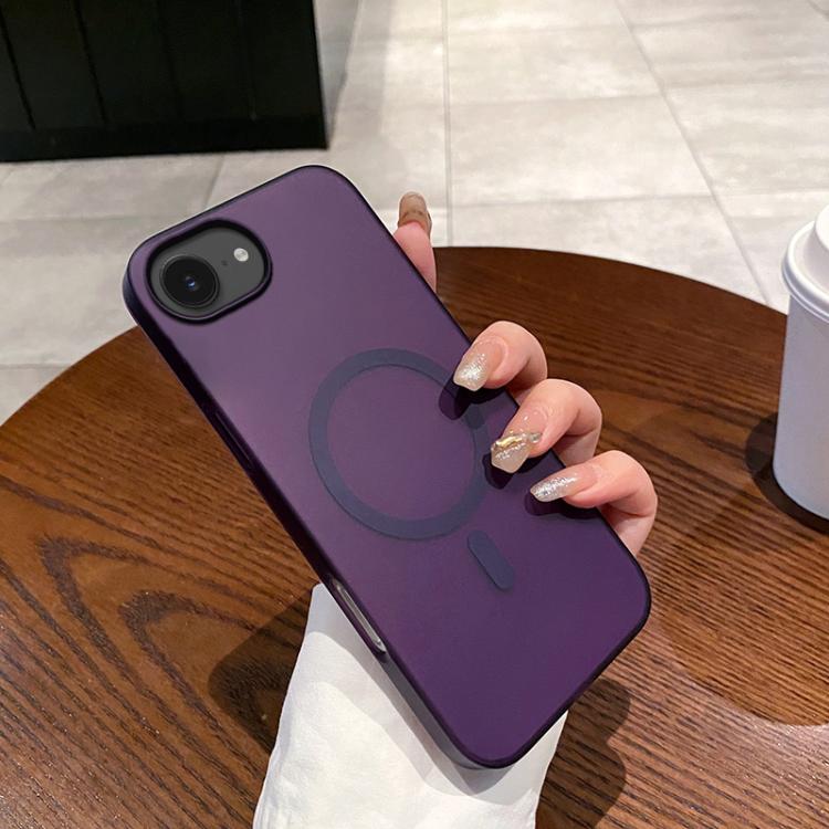 For iPhone 16e Ice Fog MagSafe PC Phone Case(Transparent Purple) - iPhone 16e Cases by buy2fix | Online Shopping UK | buy2fix