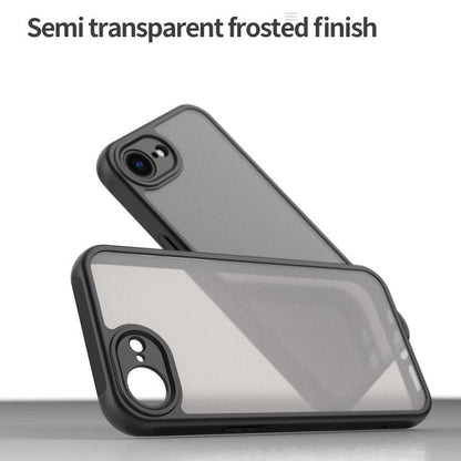 For iPhone 16e Fan Dun Series TPU Hybrid PC Frosted Phone Case(Black) - iPhone 16e Cases by buy2fix | Online Shopping UK | buy2fix