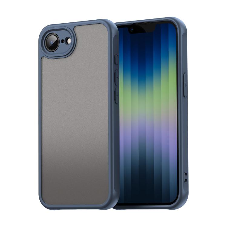 For iPhone 16e Fan Dun Series TPU Hybrid PC Frosted Phone Case(Blue) - iPhone 16e Cases by buy2fix | Online Shopping UK | buy2fix