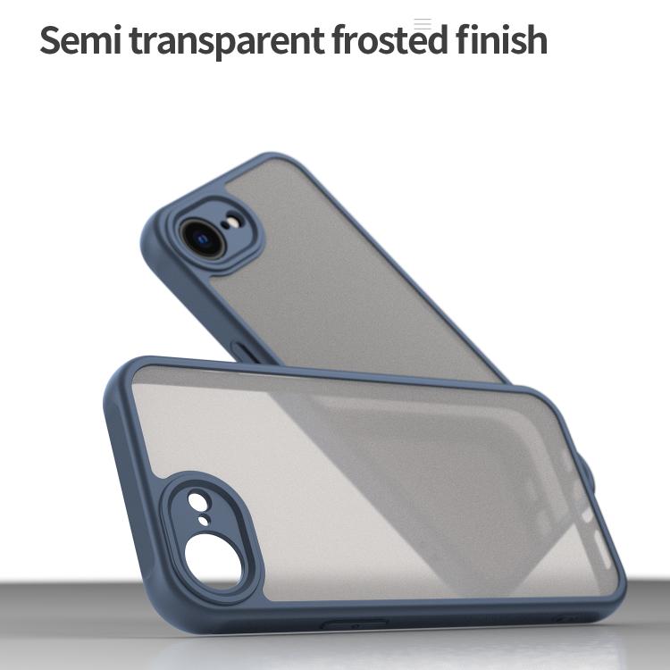 For iPhone 16e Fan Dun Series TPU Hybrid PC Frosted Phone Case(Blue) - iPhone 16e Cases by buy2fix | Online Shopping UK | buy2fix