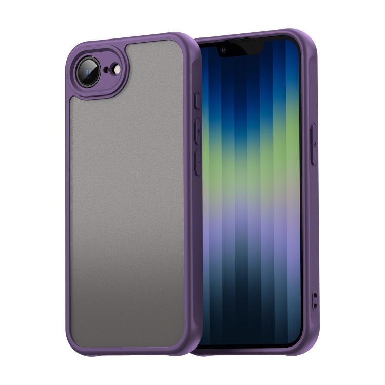 For iPhone 16e Fan Dun Series TPU Hybrid PC Frosted Phone Case(Purple) - iPhone 16e Cases by buy2fix | Online Shopping UK | buy2fix