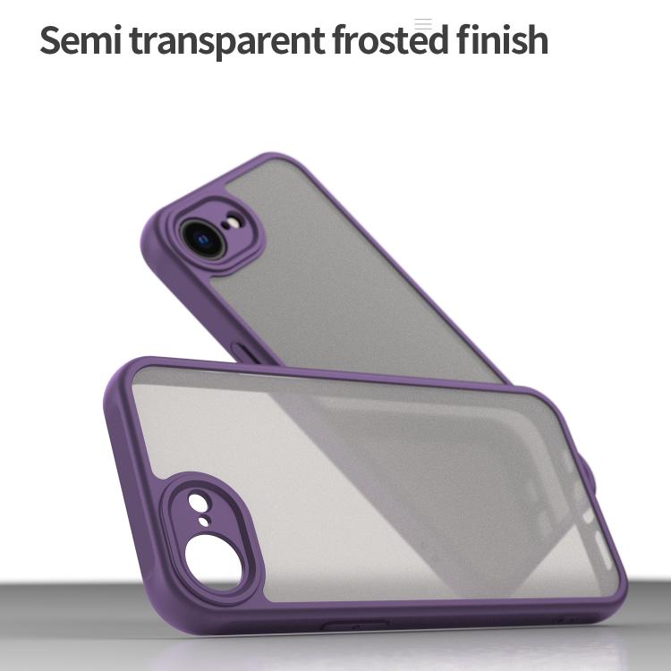 For iPhone 16e Fan Dun Series TPU Hybrid PC Frosted Phone Case(Purple) - iPhone 16e Cases by buy2fix | Online Shopping UK | buy2fix