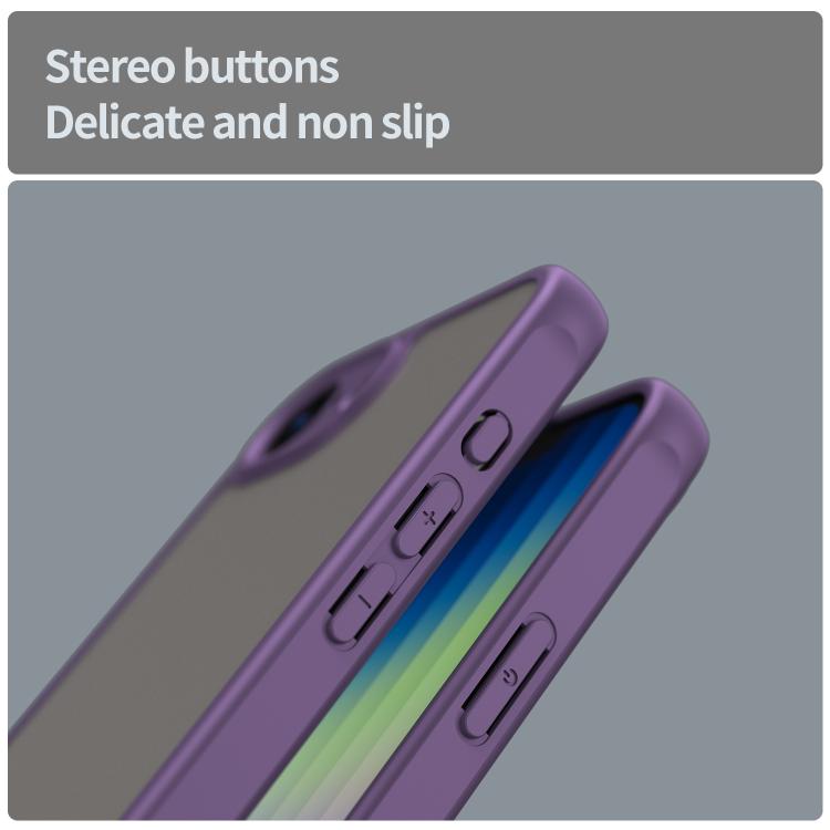 For iPhone 16e Fan Dun Series TPU Hybrid PC Frosted Phone Case(Purple) - iPhone 16e Cases by buy2fix | Online Shopping UK | buy2fix