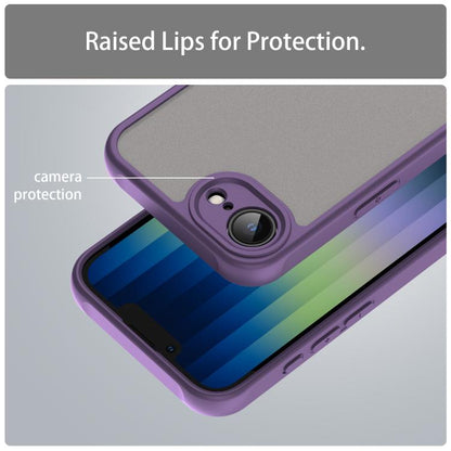 For iPhone 16e Fan Dun Series TPU Hybrid PC Frosted Phone Case(Purple) - iPhone 16e Cases by buy2fix | Online Shopping UK | buy2fix