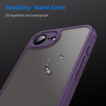 For iPhone 16e Fan Dun Series TPU Hybrid PC Frosted Phone Case(Purple) - iPhone 16e Cases by buy2fix | Online Shopping UK | buy2fix