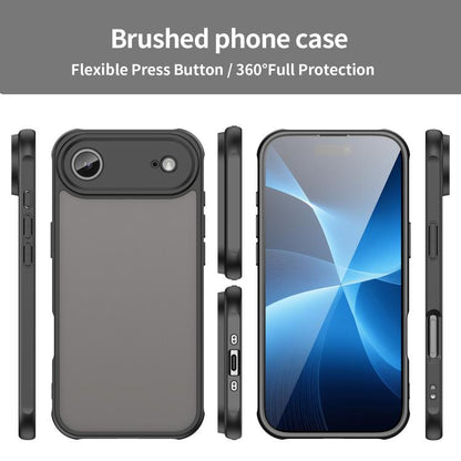 For iPhone Air Fan Dun Series TPU Hybrid PC Frosted Phone Case(Black) - iPhone Air Cases by buy2fix | Online Shopping UK | buy2fix