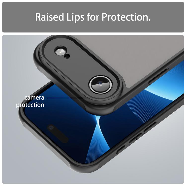 For iPhone Air Fan Dun Series TPU Hybrid PC Frosted Phone Case(Black) - iPhone Air Cases by buy2fix | Online Shopping UK | buy2fix