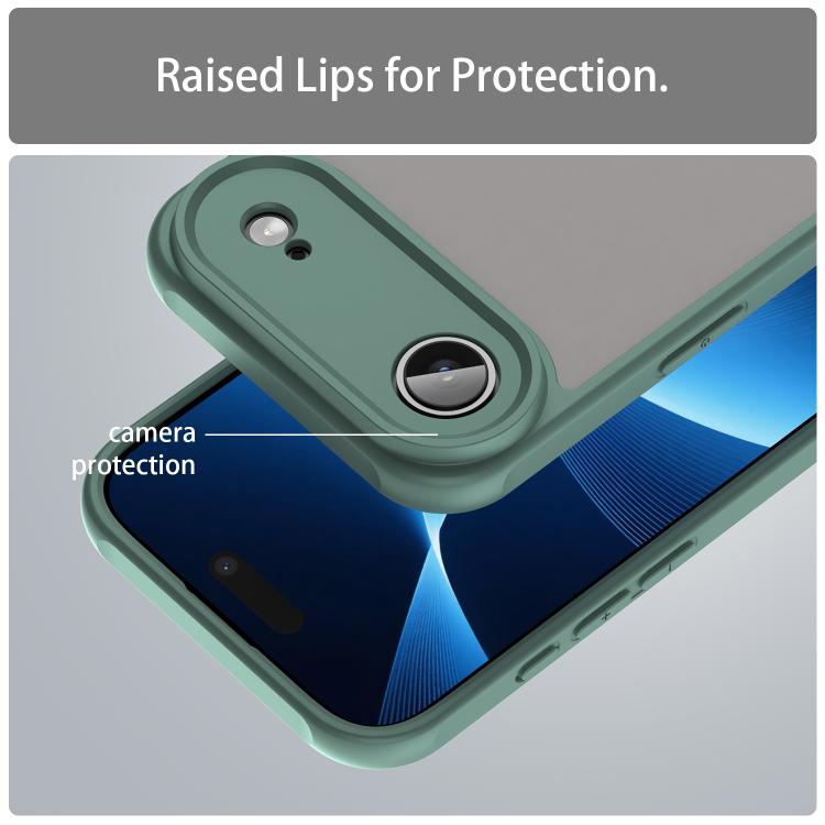 For iPhone Air Fan Dun Series TPU Hybrid PC Frosted Phone Case(Green) - iPhone Air Cases by buy2fix | Online Shopping UK | buy2fix