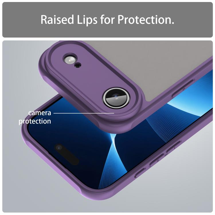 For iPhone Air Fan Dun Series TPU Hybrid PC Frosted Phone Case(Purple) - iPhone Air Cases by buy2fix | Online Shopping UK | buy2fix