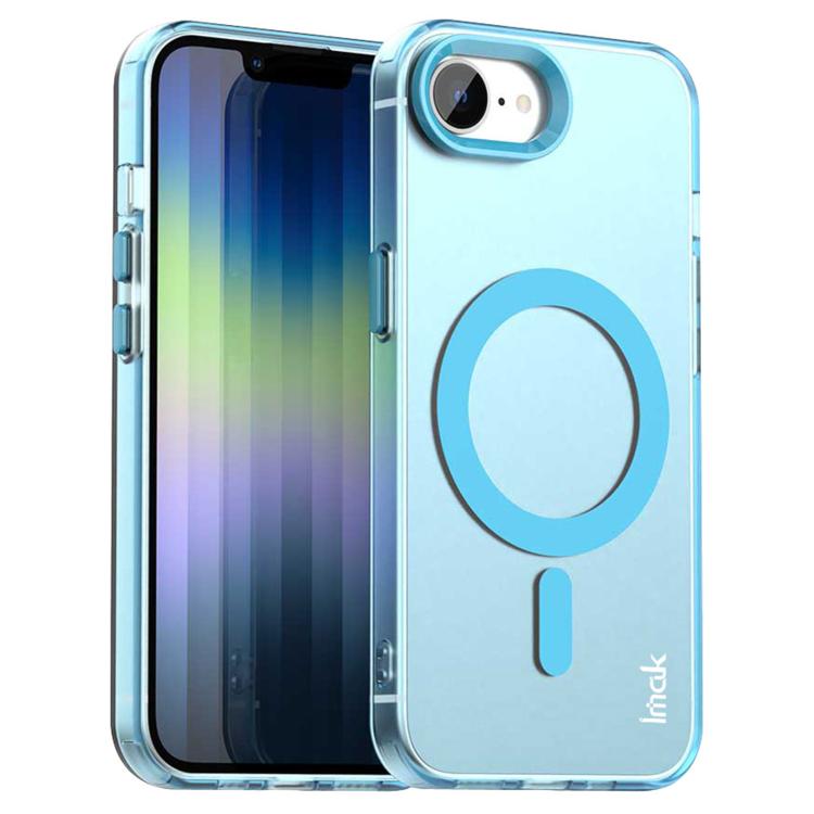 For iPhone 16e IMAK Candy Series Shockproof MagSafe Phone Case(Blue) - iPhone 16e Cases by imak | Online Shopping UK | buy2fix