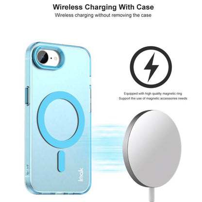 For iPhone 16e IMAK Candy Series Shockproof MagSafe Phone Case(Blue) - iPhone 16e Cases by imak | Online Shopping UK | buy2fix