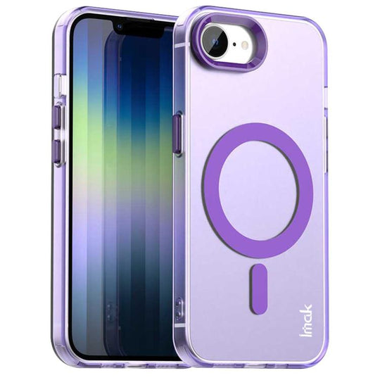 For iPhone 16e / 17e IMAK Candy Series Shockproof MagSafe Phone Case(Purple)